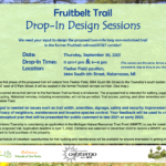 flyer advertising Sept. 30 design sessions, 11 am-1 pm and 4-6 pm